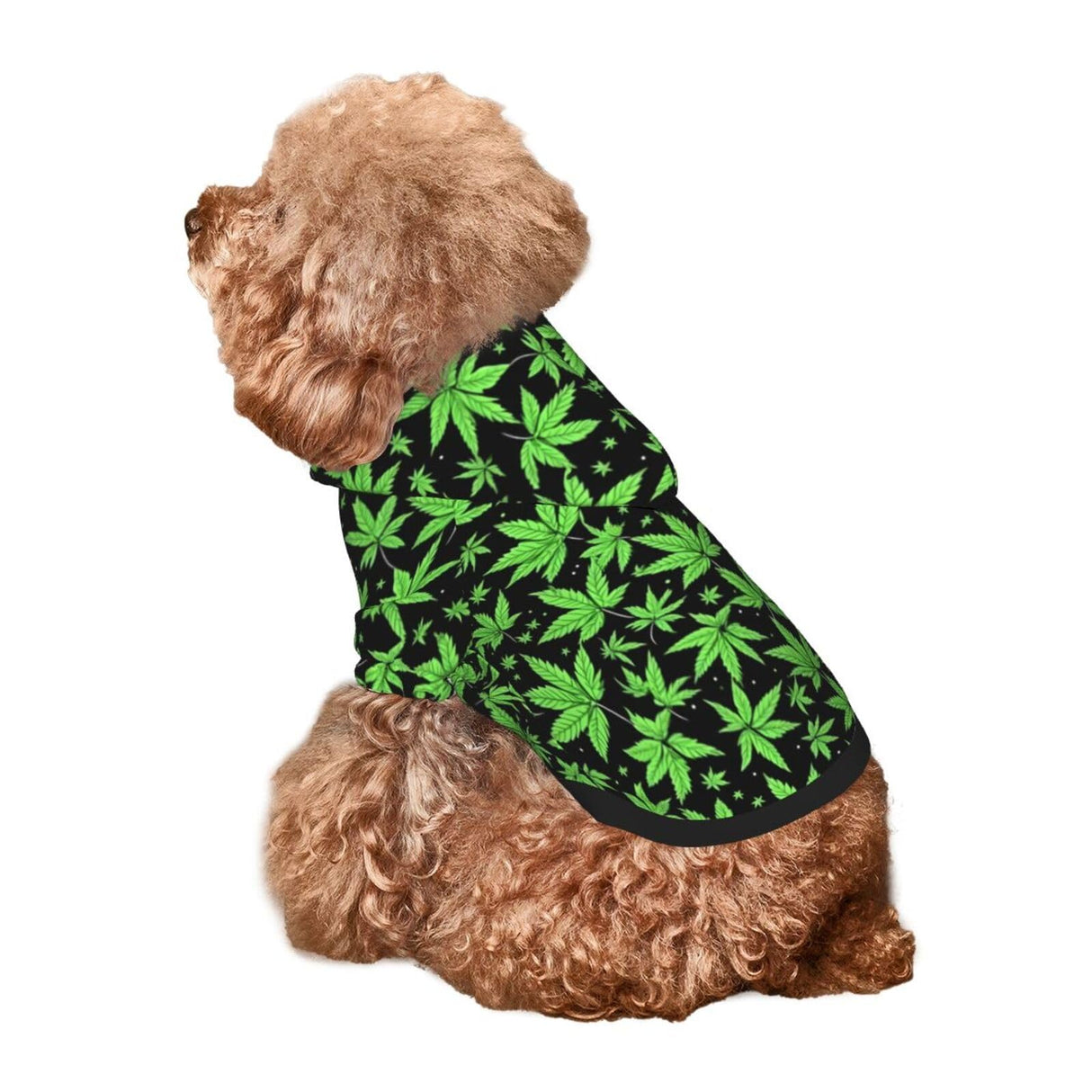WAVMKSL Marijuana Leaf Small Pet Hoodies Sweatshirts Dog Pullover Hooded Winter Pet Clothes Small