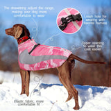 FUAMEY Dog Winter Jackets for Large Dogs,Dog Coat with Harness Built in,Waterproof Dogs Snowsuits Warm Pet Jacket Zip Up Fleece Cold Weather Coats Reflective Puppy Vest with Pocket Blue 3XL