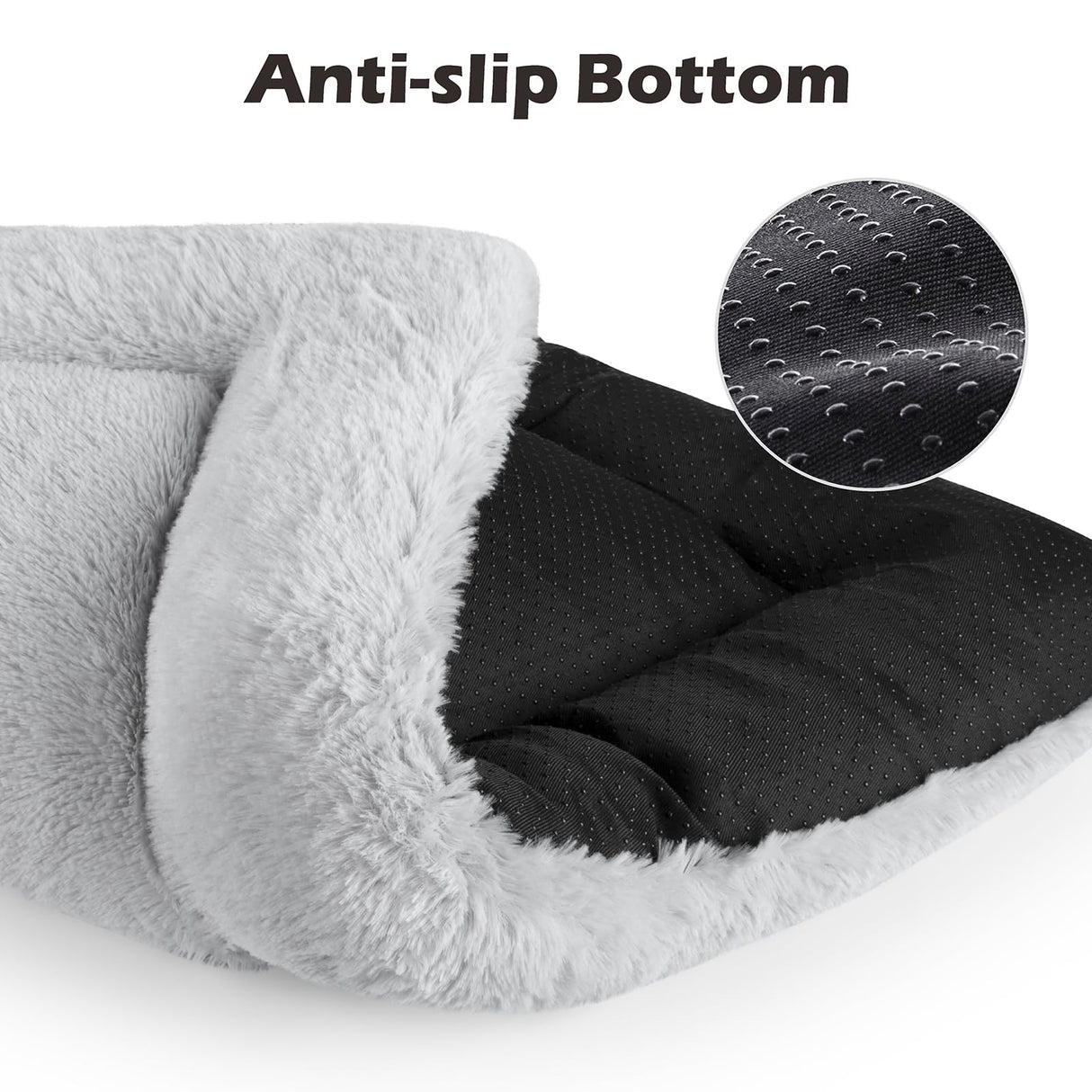 SIWA MARY Dog Bed Mat Soft Crate Pad Washable Anti-Slip Mattress for Large Medium Small Dogs and Cats Kennel Pad(40'' x 27'' Grey)