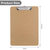Macroclo Wood Clipboards Set of 2, Letter Size Hardboard Clip Board 8.5x11 for Classroom, Students, Kid, A4 Standard Size 9" x 12.5" with Low Profile Clip, Office & School Supply