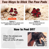 BEAUTYZOO Dog Paw Protector for Hot Pavement, Anti-Slip Paw Grips for Senior Dogs, Paw Stickers Traction Pad for Dogs Feet on Hardwood Floor, Dog Shoes Boots Socks Replacement, 12 Sets (36 pcs) L