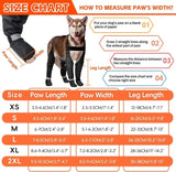 Dog Suspender Boots, Large Dog Rain Boots, Waterproof Doggy Winter Boot Snow Pants, Paw Protectors Legging Shoes with Suspenders,Anti-Slip Reflective Rain Boot for Walk Hike Outdoor Snowy(M,Blacke)