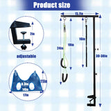 Foldable Dog Grooming Arm with Clamp, Adjustable Height 26"-38", Includes Pet Hammock, No-Sit Holder, for Home/Salon Grooming of Small/Medium Dogs