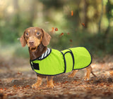 Dachshund Raincoat Corgi Raincoat Dogs Waterproof fit for Dachshunds Weiner Long Back Breeds with Reflective Stripe Great Coverage in Autumn Winter Light Green S