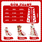 Hillban Valentine's Day Dog Costume Heart Crown and Cape Cover Set Dog Queen Valentines Outfit Heart Cape Hat for Small, Medium, Large Dogs and Pets(L)