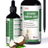 Liovsiso Activated Charcoal for Dogs(Liquid)–Dog First Aid Essential, Ready Rescue for Dogs – Detox, Diarrhea & Gas Relief, Non-GMO, 60ml