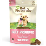 Pet Naturals Daily Probiotic for Dogs, Duck Flavor, 160 Chews - 120M CFUs Pre and Probiotics for Dogs Digestive Health, Gut Health, Immune Support, Diarrhea, Allergies and Itching