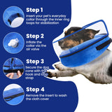 BARKLESS Dog Cone, Inflatable Dog Cone After Surgery for Large Breeds, Soft Surgery Collar with Enhanced Anti-Licking Guard Shield for Pets, Patented Protective Donut Collar