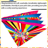 JpGdn 30PCS/Pack 33Inch Dog Birthday Bandanas Bulk Party Bandanas for Large Extra Large XL XXL Breed Dogs Stitching Hemming Selvedge Sewing Scarves Grooming Accessories Costume