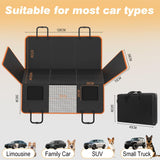 Gusil Back Seat Extender for Dogs: Mobile Cozy Pet Den! Skin-Safe Padding, Heavy-Duty PU Leather with Hard Bottom, 450lb Capacity-Waterproof, Non-Slip, 45% More Space (Fits Cars, SUVs & Small Trucks)