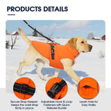 IECOii Dog Winter Jacket Reflective Winter Coats with Harness Hole Adjustable Windproof Jackets Warm Pet Snow Vest for Dachshund Waterproof Cold Weather Coat for Outdoor, Pink, Size M