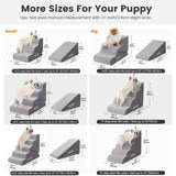 Gardner Pet Dog Stairs for Small Dogs 17.5" H, 2 in 1 Transformable 4-Step Pet Stairs and ramp, Dog Steps for Couch bed (19~22 in) with Durable Non-Slip Waterproof Cover and CertiPUR-US Certified Foam