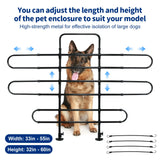 Vehicle Pet Barrier, Adjustable Universal Dog Car Barrier for SUVs, Trucks and Cars, Moves with Car Seat, Sturdy Metal Tube Pet Pen for Vehicles