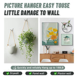 FURHUA 20pcs Super Hook Picture Hangers and Office Pack, Drywall Hooks for Hanging Pictures, Wall Hooks, Picture Hangers, Picture Hanging Kit，Hang Art, Clock, Shelves, Mirrors