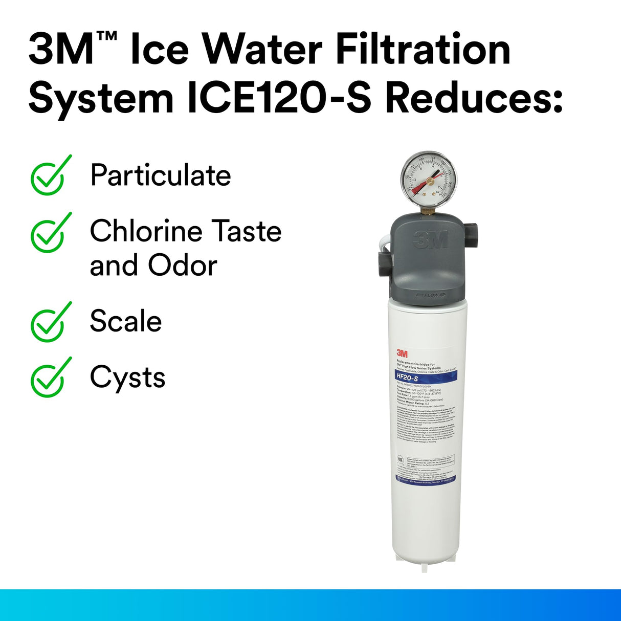 3M Water Filtration Products System for Commercial Ice Maker Machines ICE120-S