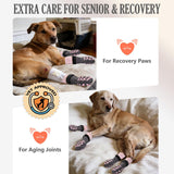 AIEDOULER Anti Slip Dog Socks to Prevent Licking Paws, Double-Sided Grippy Dog Socks for Hardwood Floors, No Twist Paw Protector for Hot/Cold Pavement, Dog Booties for Small Medium Large Senior Dogs