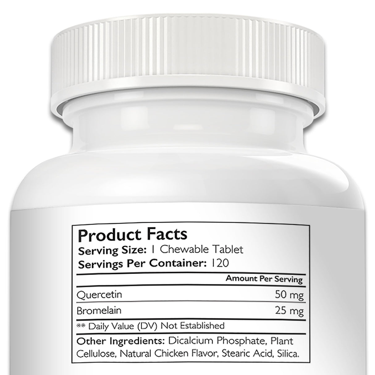 Nutrition Strength Quercetin for Dogs with Bromelain to Support Balanced Immune System, Promote Inflammatory Relief & Antioxidant Activity, Quercetin for Dog Allergies, 120 Chewable Tablets
