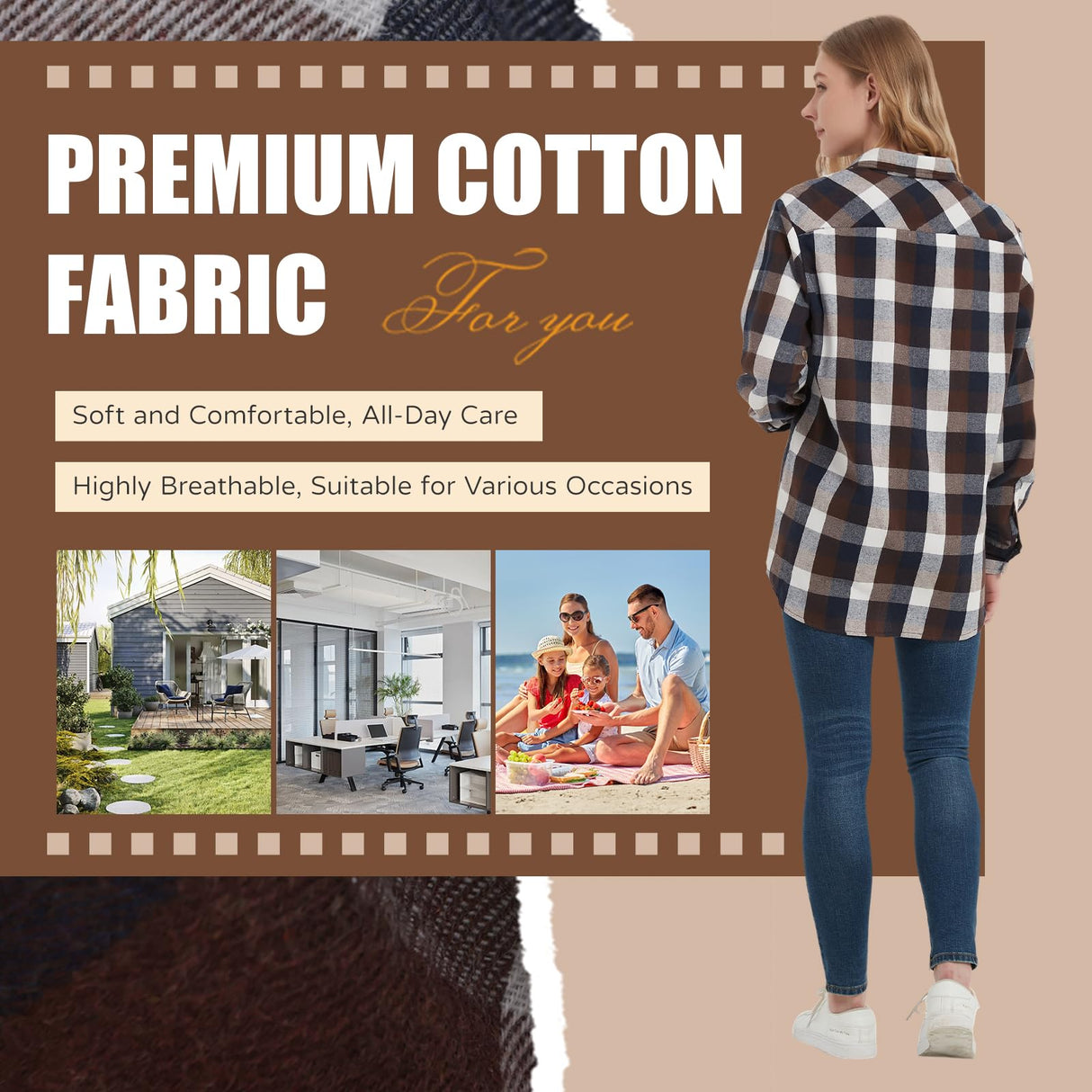 UUREED Dog Plaid Shirts Dog Clothes Dogs and Owner Shirts are Sold Separately
