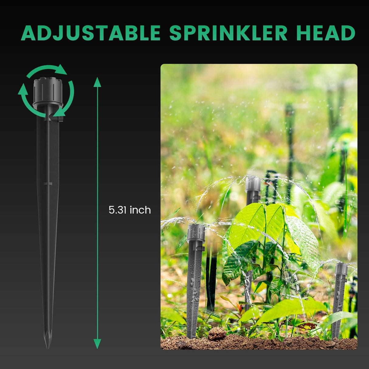 MARS HYDRO Auto Drip Irrigation Kits Garden Watering System for Indoor, Lawn, Greenhouse, Yard, 5-Gallon Bucket 22W Water Pump with 8 Drip Emitters