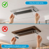 Wea&Hea 2 Pack Magnetic Air Vent Deflector, 9"-15.5" Adjustable Vent Cover with Optimized Ferrite Magnets for Ceiling/Floor/Wall Registers - Clear Heat/AC Deflector for Under Furniture & Home Comfort