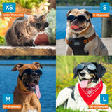 PetSpex® Dog and Cat Sunglasses, Pet Goggles with UV Protection, Windproof Water Resistant Pet Glasses with Adjustable Head and Chin Straps for Outdoor Adventures, Small, Black