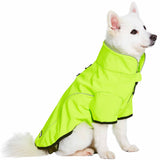Blueberry Pet Windproof Waterproof Reflective Softshell Dog Jacket, Neon Yellow, Size 16