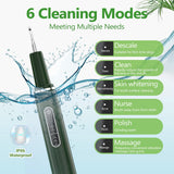 Opdent Dog Plaque and Tartar Remover - Dog Tooth Brushing Kit Electric Toothbrush for Dogs,5 Adjustable Mode& 3 Cleaning Head, Plaque Remover for Teeth Stains for Dogs and Cats (Green)