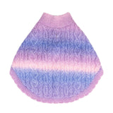 UNIPUP Rainbow Mohair Dog Sweater Cloak, Cold Weather Coat Dog Jacket for Small Dogs, Classic Turtleneck Thick Puppy Clothes with Leash Hole DS93L