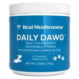 Real Mushrooms Whole Dog Health – Functional Mushroom Blend for Dogs with Lion’s Mane, Cordyceps, Turkey Tail, Reishi, Shiitake for Overall Wellbeing of Dogs – 2.65 oz Powder Supplement