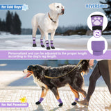 BEAUTYZOO Anti Slip Dog Socks Boots, Dog Shoes for Hot/Cold Pavement Snow Rain Days,Waterproof Grip Dog Booties Paw Protector for Hardwood Floor, Prevent Licking for Small Medium Large Senior Old Dogs