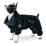 PETBARONET Dog Winter Jacket, Waterproof Full Body Dog Coat, Snow Jacket for Dogs, Snowsuit, Winter Coat - Perfect for Cold Weather, Ideal for Small Medium Dogs (Black, Large)