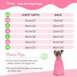 Dog Winter Coat for Small Dogs, Four Leged Warm Fleece Doggie Onesie, High Ribbed Collar Dogs Winter Clothes Jumpsuit, Anti Hair Shedding Suit，Warm Puppy Christmas Jacket