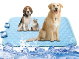 Upgraded Self-Cooling Mat for Dogs & Cats - Thicken, Washable, Non-Toxic, Foldable & Non-Slip Dog Cooling mat Pet Cooling Pad for Indoor, Outdoor, Car- Perfect for Summer (Blue, 18“*24”(Small))