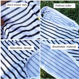 ANIAC Summer Dog Shirt for Medium Dog Girl Boy Cotton Striped Dog T-Shirt White Basic Tank Top Sleeveless Doggy Vest Cooling Pet Clothes for Dogs (White, 4XL (33-44 lbs))
