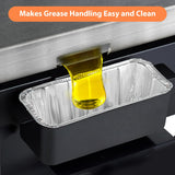 Whaleme 50-Pack Griddle Accessories for Blackstone - Grease Cup Liners Compatible with Blackstone 5017 Griddle, Aluminum Foil Drip Pan Disposable Grease Catcher Tray for 17, 22, 28, 36 Inch