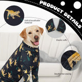 IDOMIK Pajamas, Soft PJs With Zipper, Breathable Shirts for Boys Girls, Apparel Onesie, Recovery Suit for Small Medium Large Dogs, Anxiety Relief Onesies, Darkgray, 2XL