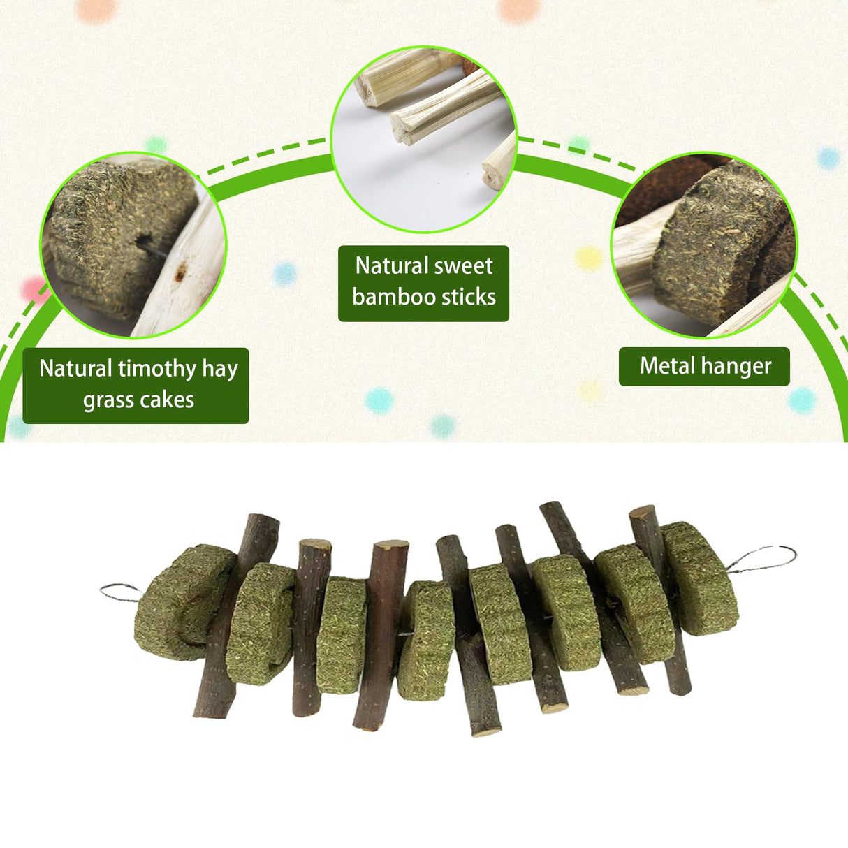 kathson Rabbit Chew Toys,Bunny Grind Teeth 100% Natural Organic Apple Wood Stick Improve Rodent Health Rabbits Hamsters Squirrel Guinea Pig(4 Pieces)