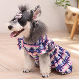 CuteBone Frilly Dog Dress Princess Puppy Birthday Dresses with Ruffled Sleeves Cat Clothes Outfit for Small Dogs Girl Pet Apparel FX03L