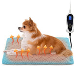 RC SLL Dog Heating Pad 28x18in, Pet Heating Pad for Dogs with Timer Temperature Control, Waterproof Whelping Mats Heated Dog Bed with Chew Resistant Cord, Soft Cloth Cover