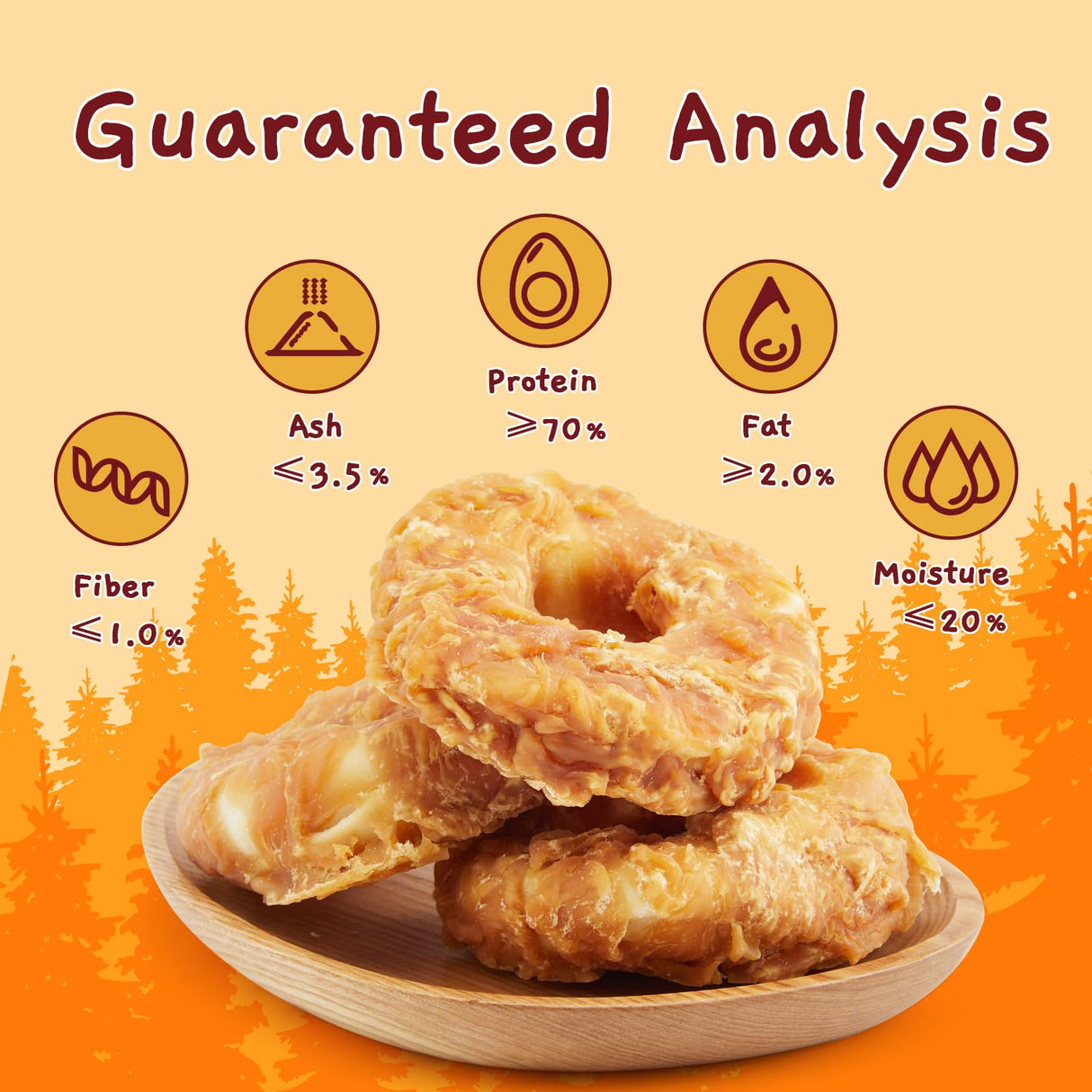 Jungle Calling Dog Treats Long Lasting, Rawhide Chews for Dogs, Chicken Wrapped Rawhide Donuts, Chewy Snacks for Medium Large Dogs