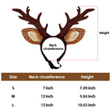 KUDES Dog Cat Christmas Reindeer Antlers Headband Classic Adjustable Elk Hat Headwear Pet Deer Cospaly Costumes Accessories (L(for Medium Big Dogs))
