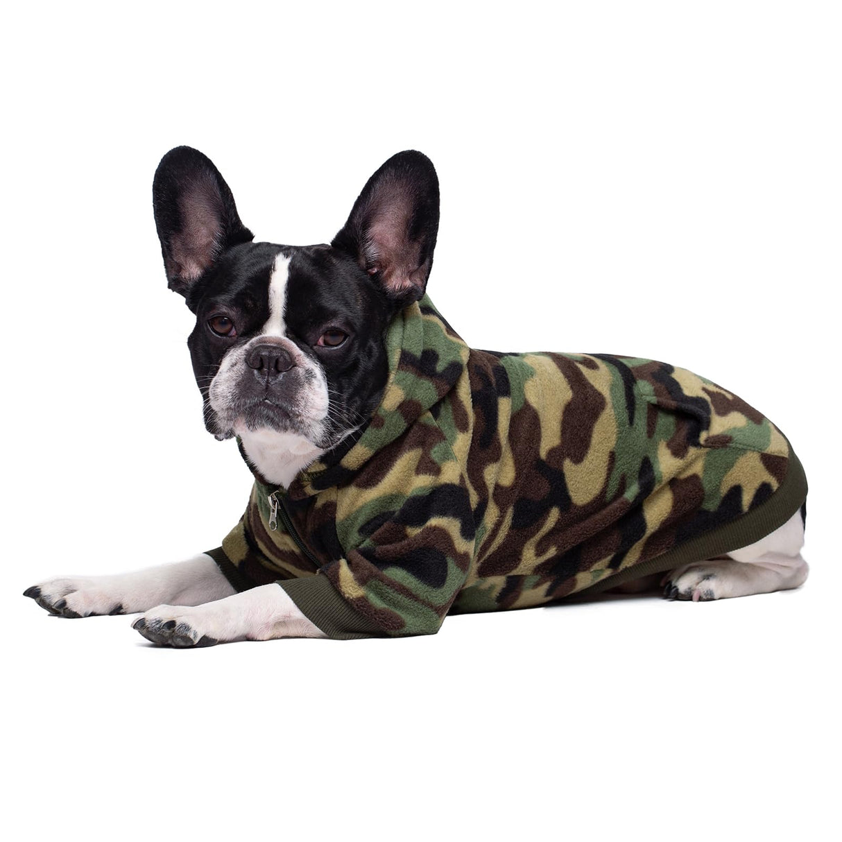Camo French Bulldog Clothes Dog Hoodie Sweatshirts with Pockets for Small Dogs Puppy Chihuahua Coat Clothing Pet Cat Hoodie Fleece Dog Sweaters Costume