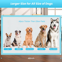 Load image into Gallery viewer, Puppy Pads Extra Large for Dogs 31"x47" 40 Count, Leak-Proof &amp; Super Absorbent Dog Pee Pads, Thicken Disposable Potty Pads Puppy Training Pads for Cats Rabbits (40PCS)
