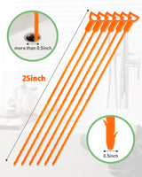 DrSnake Drain Clog Remover, 25-Inch Drain Hair Removal Tool, Drain Hair Remover Plumbing Snake, Drain Cleaner Hair Clog Remover, Shower Drain Hair Catcher, Easy & Quik to Use on Most Drains - 6 Pack