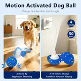 Zuykjeagle Interactive Dog Toy Ball, Smart Electric Ball - Automatic Bouncing Rolling Moving Jumping Vibrating - 3 Modes Water Resistant Balls for Medium Large Dogs - Chase Pet Toys to Keep Them Busy