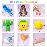 Meland Fuse Beads Kit - 11,000 pcs 36 Color Beads for Craft for Girls Age 5-12 Year Old,5MM Melty Beads Set Including 5 Pegboards, Ironing Paper & Chain Accessories Iron Beads Christmas Birthday Gift