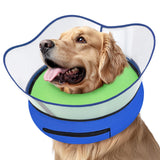 Supet Raised Inflatable Dog Cone Collar to Stop Licking, Soft Dog Cone Alternative for Small Medium Large Dogs, Doggie Donut Collar After Surgery
