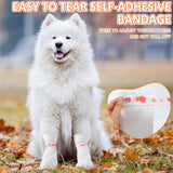Novabright 100 Pcs Disposable Dog Booties with 3/5 Roll Protectors Bandage for Paw Protection Dog Feet Covers Pet Shoes for Pets Paw Wound Recovery for Medium Large Pets (S)