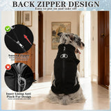 EXPAWLORER Dog Fleece Vest Jacket Sweater for Small Medium Large Dogs, Cold Weather Winter Coat Hoodie with Leash D-Ring and Zipper, Reflective Warm Sleeveless Puppy Clothes for S M L Boys Girls Cats