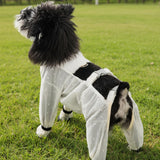 Anti Dust Pants with Shoes for Dogs, Dog Suspenders Boots, Waterproof Protective Dog Clothing, Medium Size, Jacquard Chiffon Waterproof Coated Fabric